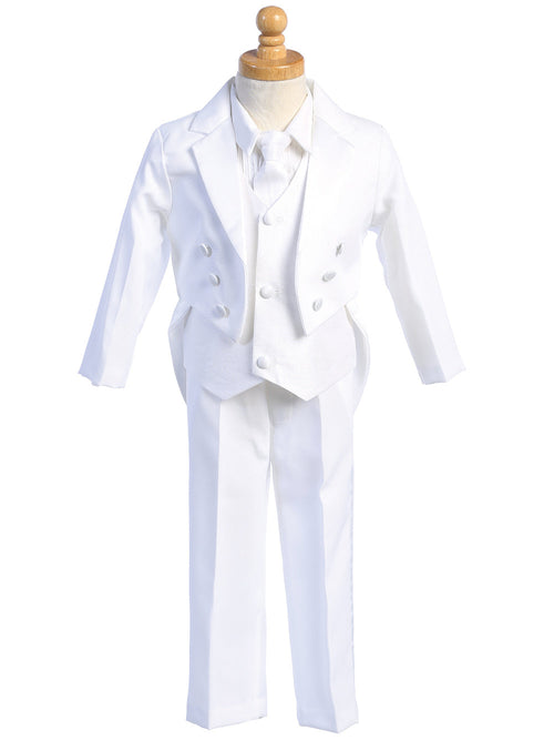 Classic White Tail Tuxedo - Vest & Necktie Color Options (Sizes 2T to 14)