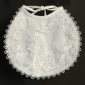 Embroidered Tulle & Sequin Christening Bib