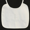 Embroidered Cross Christening Bib