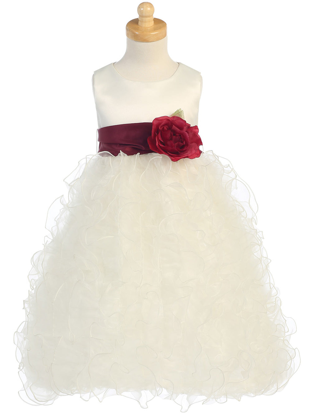 Flower Girl Dress - The Olympia Collection (Sizes 24M - 12 Years) - Ivory, White, Pink