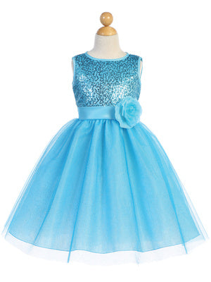 Francesca Girls Dance Dress (Sizes 5 - 12 Years) - Lilac, Pink & Aqua
