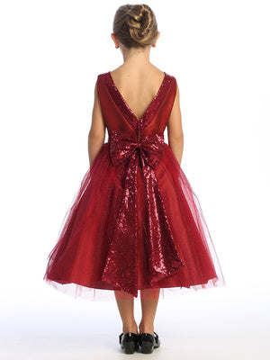 Camilla Girls Dance Dress (Sizes 2 - 10 Years) - Burgundy, Red, Purple