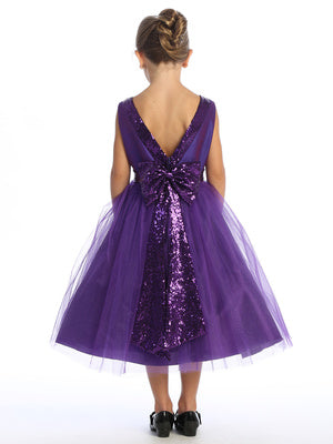 Camilla Girls Dance Dress (Sizes 2 - 10 Years) - Burgundy, Red, Purple