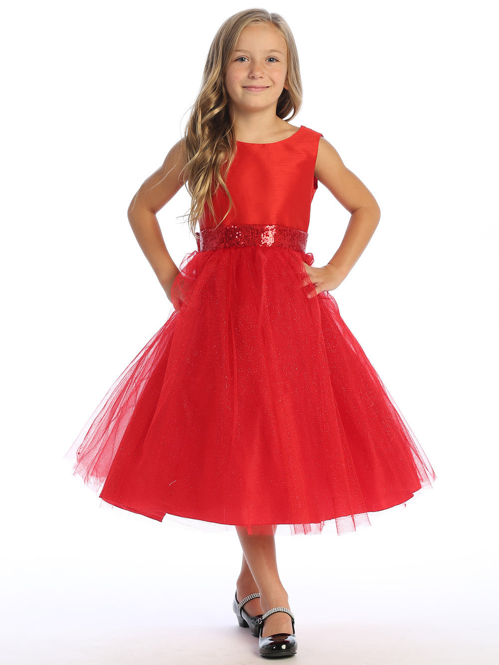 Camilla Girls Dance Dress (Sizes 2 - 10 Years) - Burgundy, Red, Purple