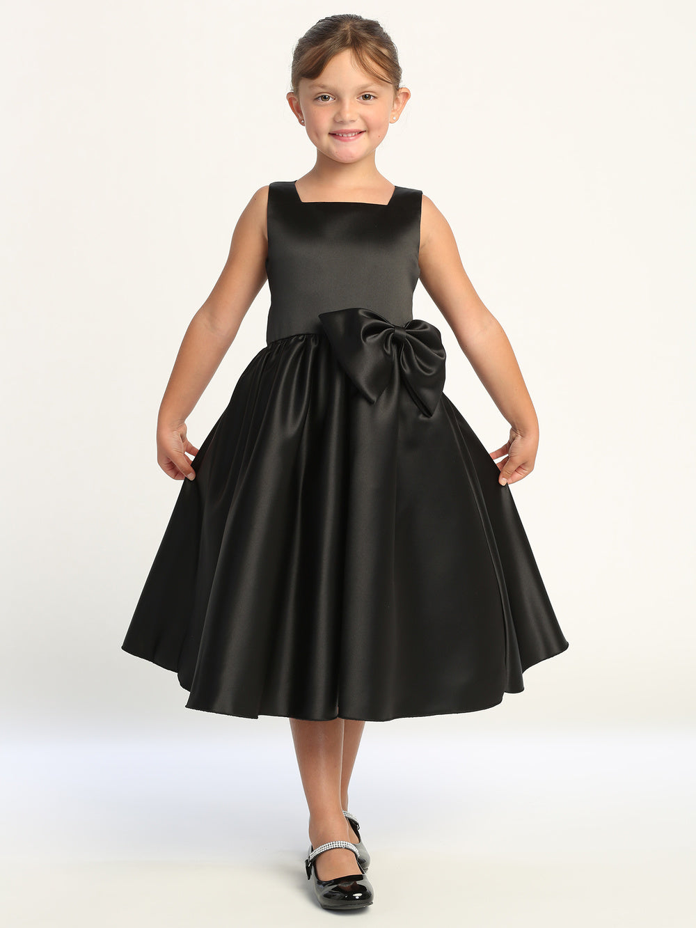 Katherine Girls Dance Dress (Sizes 18 Months - 10 Years) - White, Ivory, Black & Burgundy