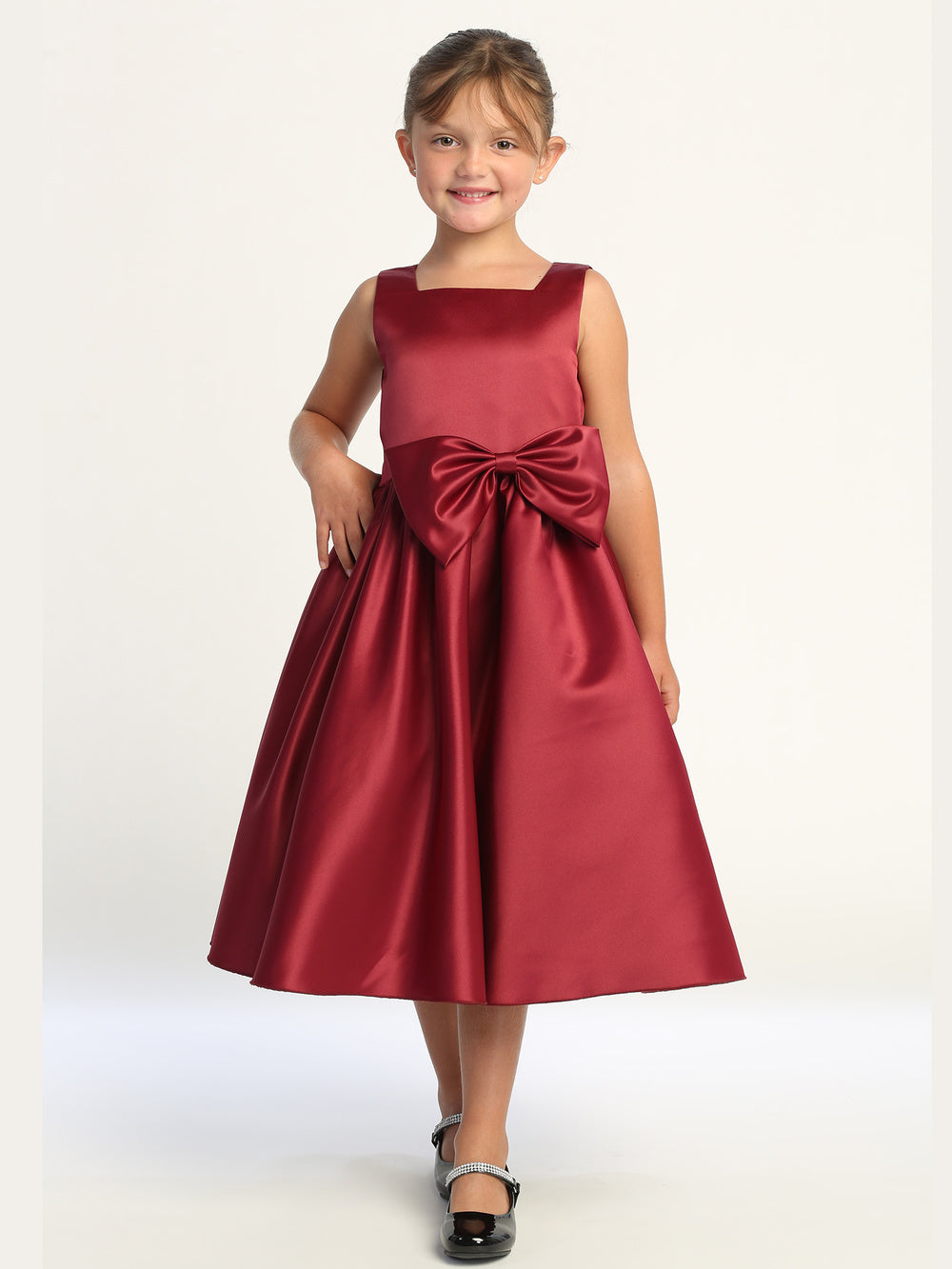 Katherine Girls Dance Dress (Sizes 18 Months - 10 Years) - White, Ivory, Black & Burgundy