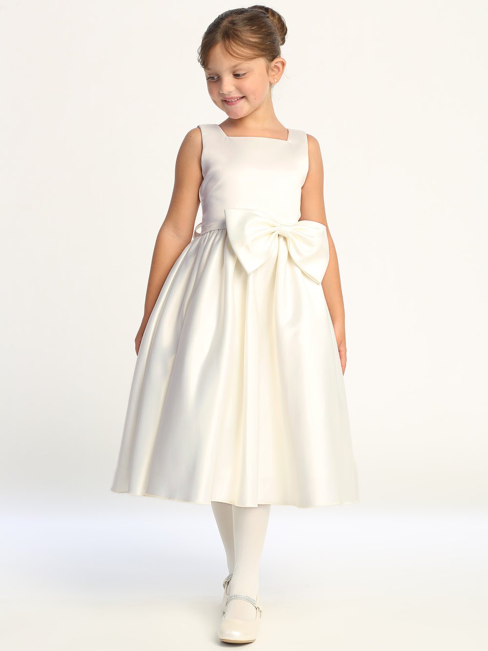Katherine Girls Dance Dress (Sizes 18 Months - 10 Years) - White, Ivory, Black & Burgundy