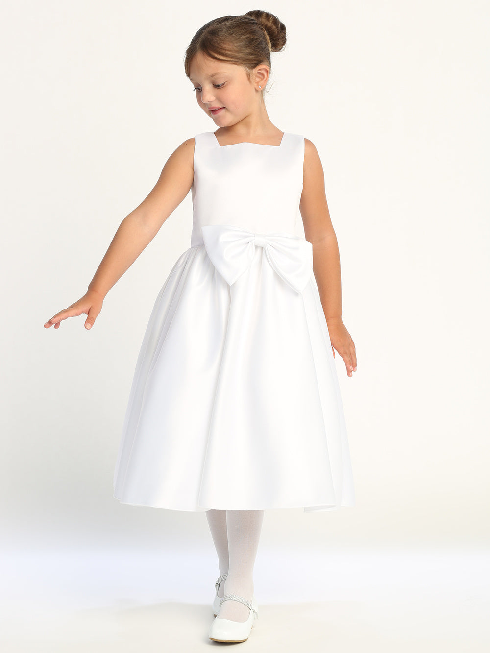 Katherine Girls Dance Dress (Sizes 18 Months - 10 Years) - White, Ivory, Black & Burgundy