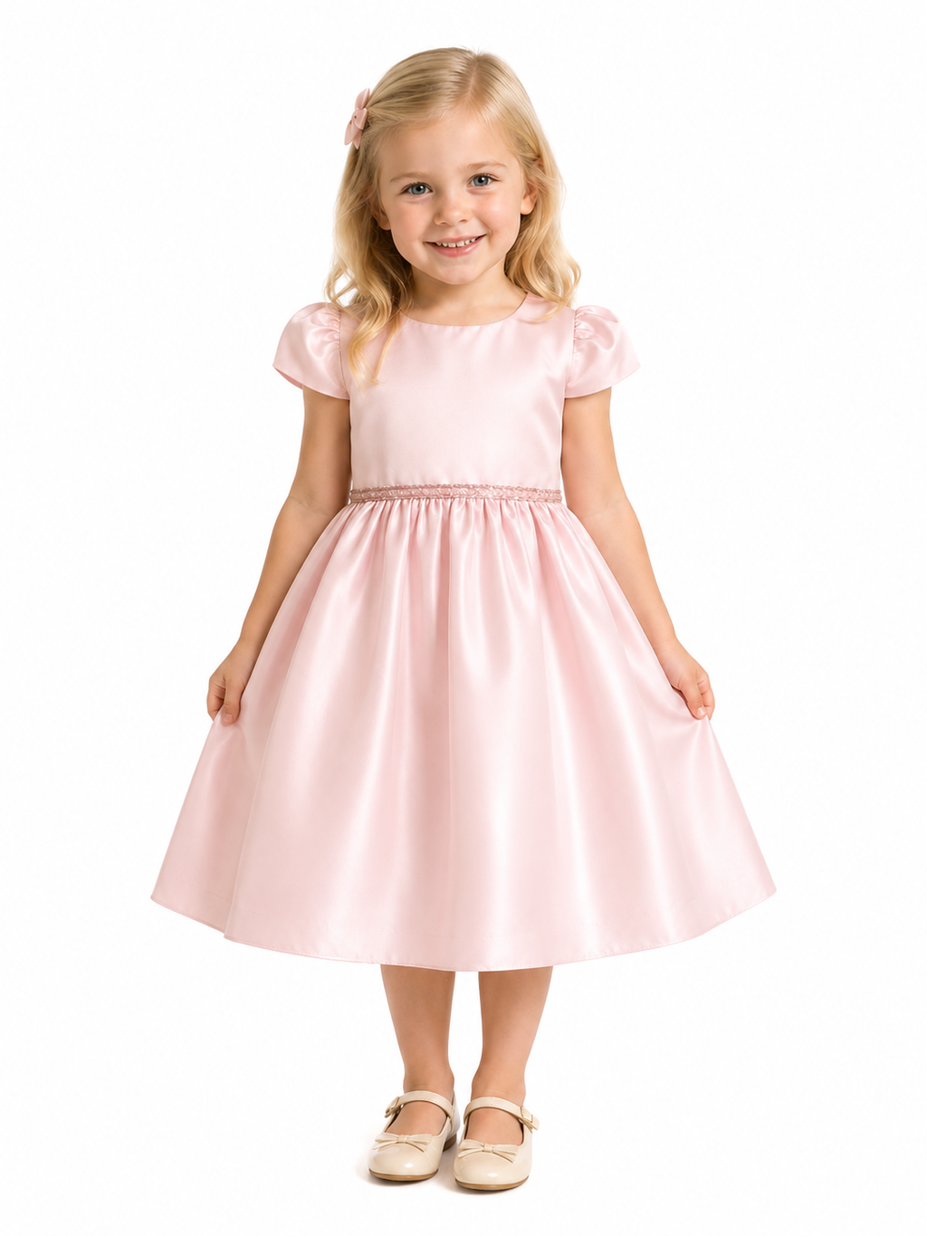 Flower Girl Dress - The Arianna Collection (Sizes 3M - 6Years) - Ivory, White, Pink