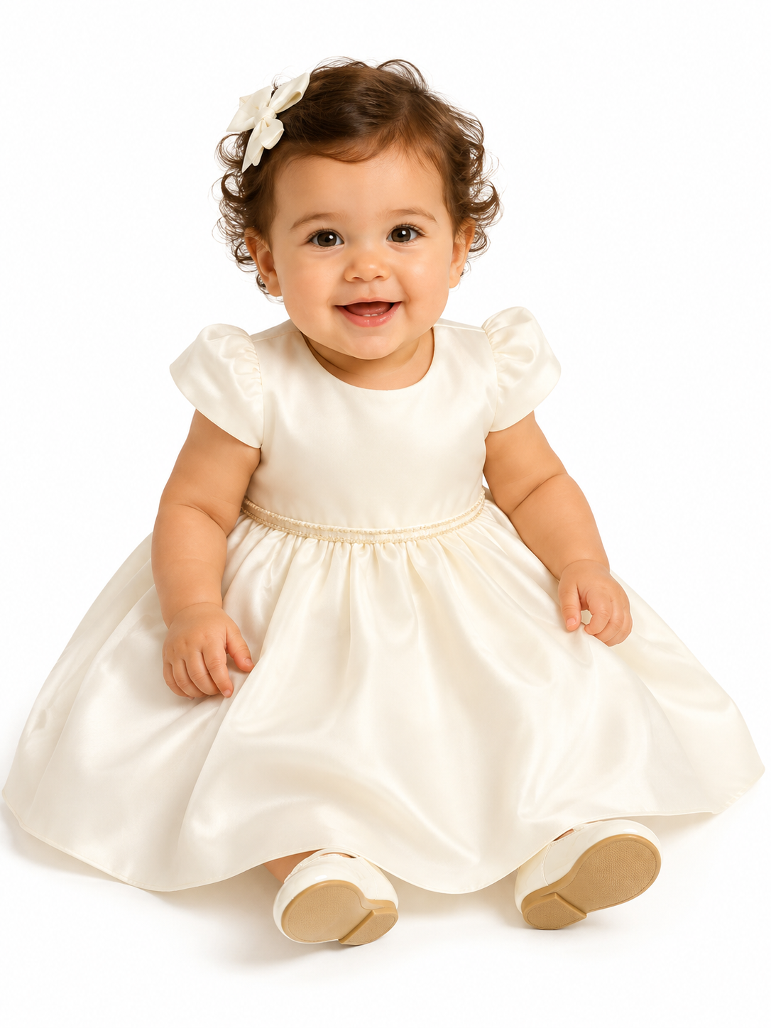 Flower Girl Dress - The Arianna Collection (Sizes 3M - 6Years) - Ivory, White, Pink