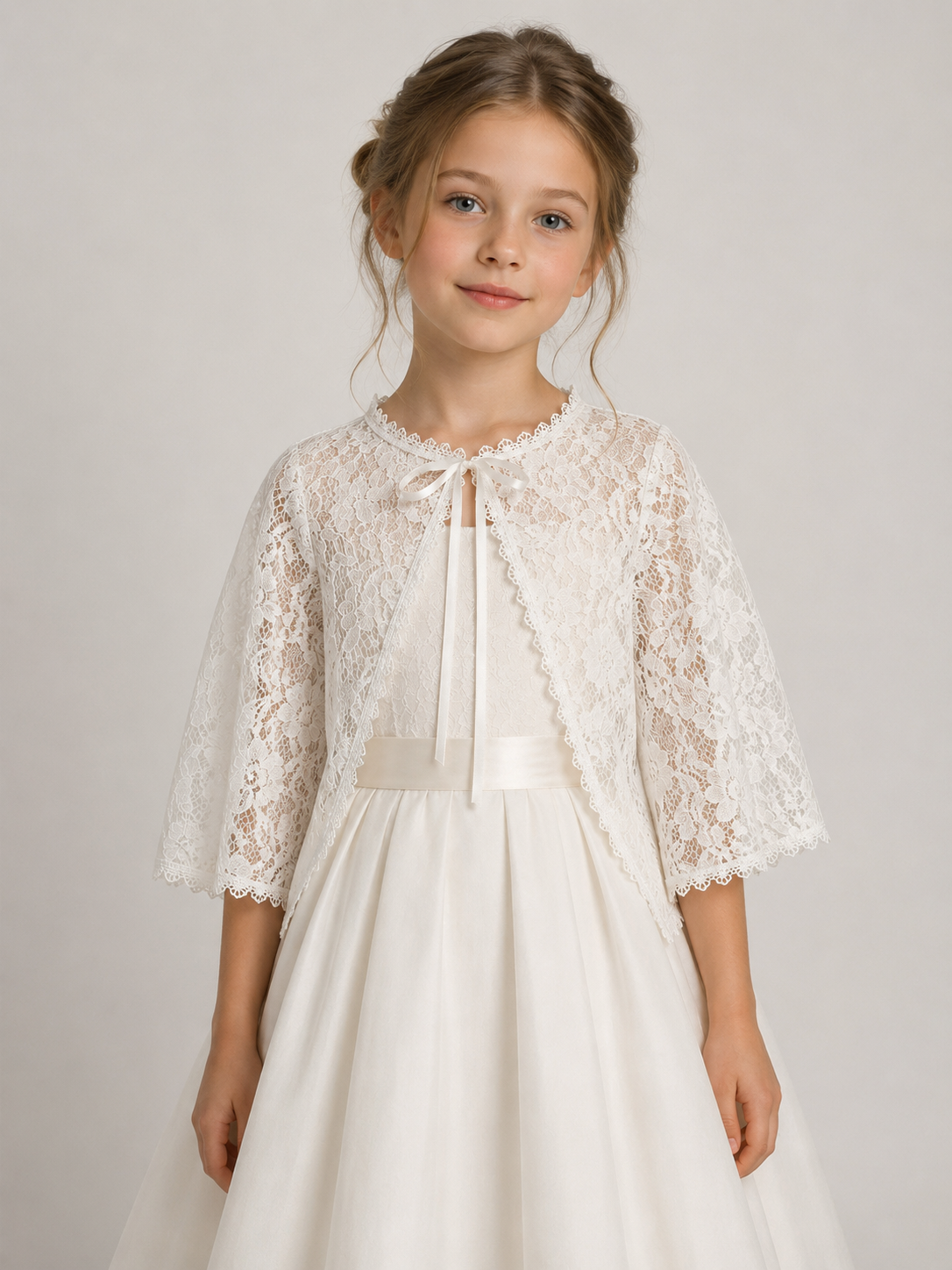 Girls’ Lace Capelet Bolero (Sizes 2 - 10)