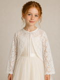 Long Sleeve Lace Capelet Bolero (Sizes 12M - 14 Years)
