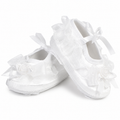Satin & Organza Christening Shoes  (up to 7 months)