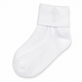 Boy’s Christening Socks with Embroidered Cross