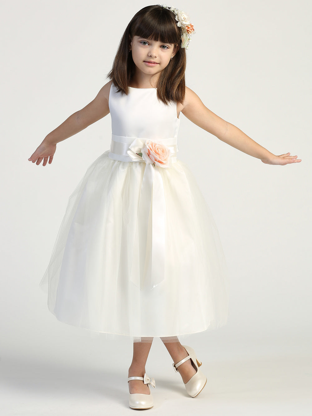 Flower Girl Dress - The Eleanor Collection (Sizes 2-10 Years) - Ivory