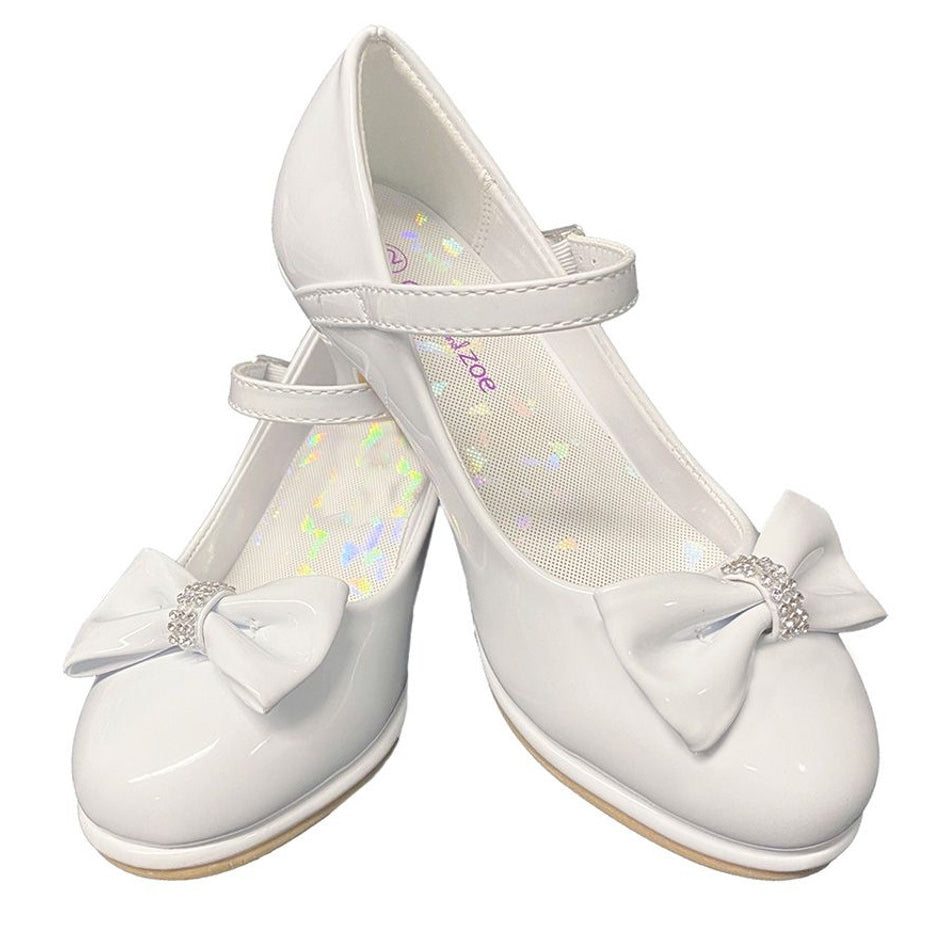 The Olivia Shoe (Toddler Size Sizes 10T - Size 6) - White, Black, Ivory, Gold or Silver