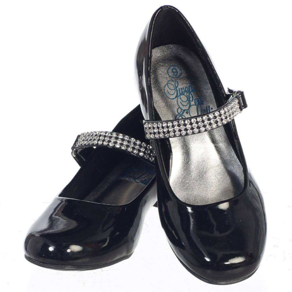 The Mia Shoe (Toddler Size Sizes 9T - Size 5 ) - White, Black Ivory or Silver