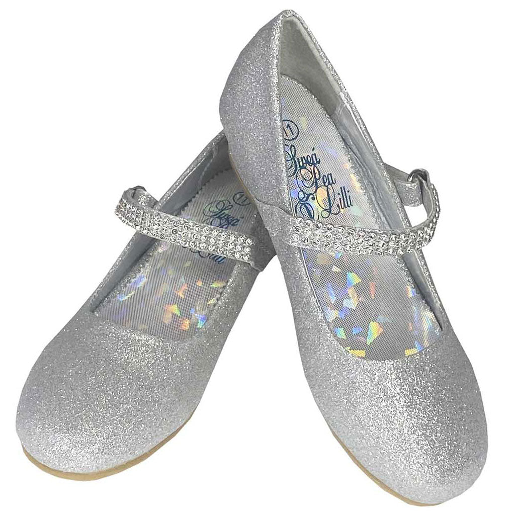 The Mia Shoe (Toddler Size Sizes 9T - Size 5 ) - White, Black Ivory or Silver