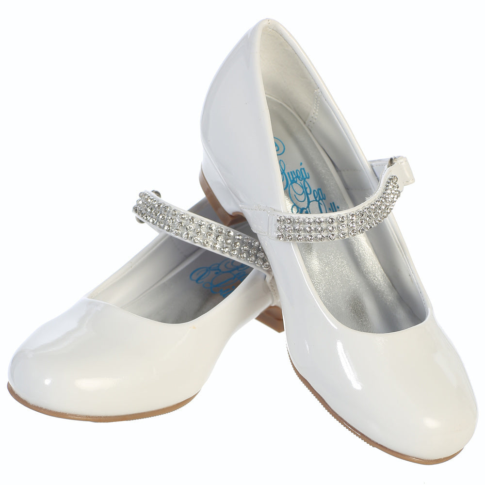 The Mia Shoe (Toddler Size Sizes 9T - Size 5 ) - White, Black Ivory or Silver