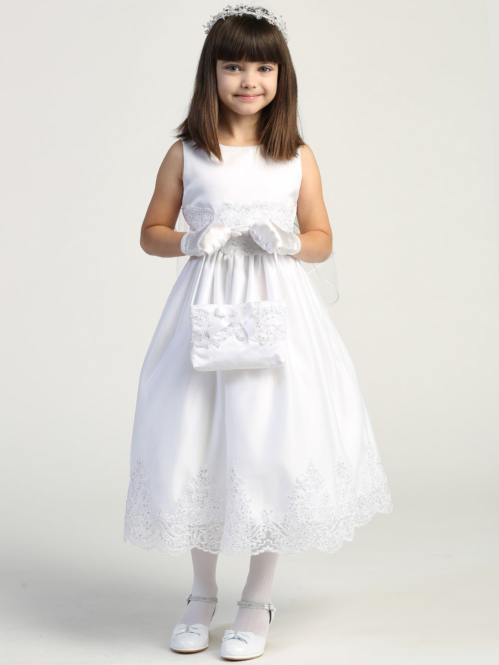 First Communion Dress - The Julia Collection (Sizes 6, 7, 8, 10, 12) (Plus Sizes 10, 12, 14, 16, 18, 20)