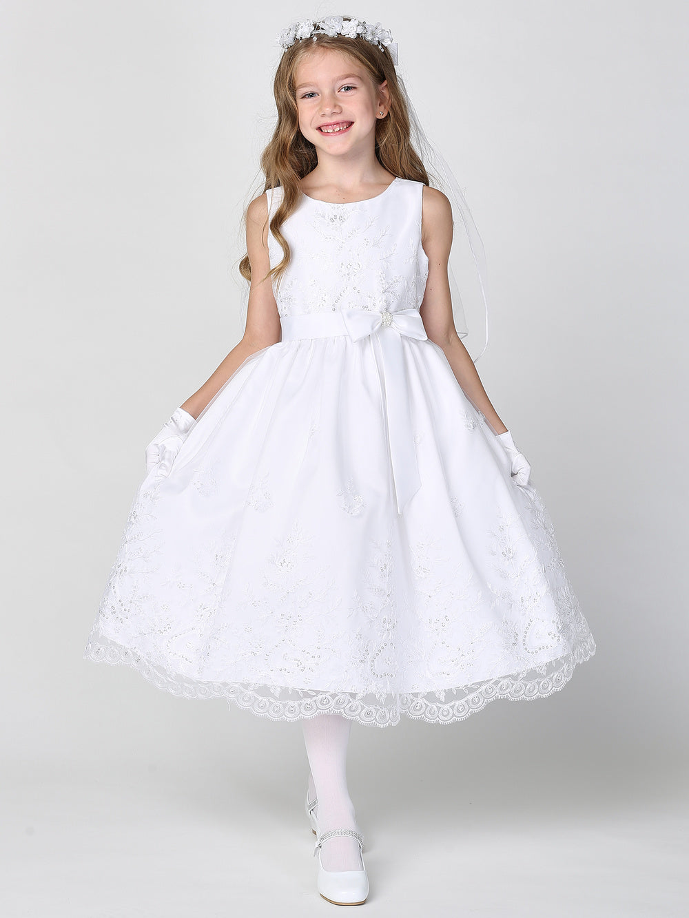 First Communion Dress - The Olympia Collection (Sizes 6, 7, 8, 10, 12) (Plus Sizes 8, 10, 12, 14)