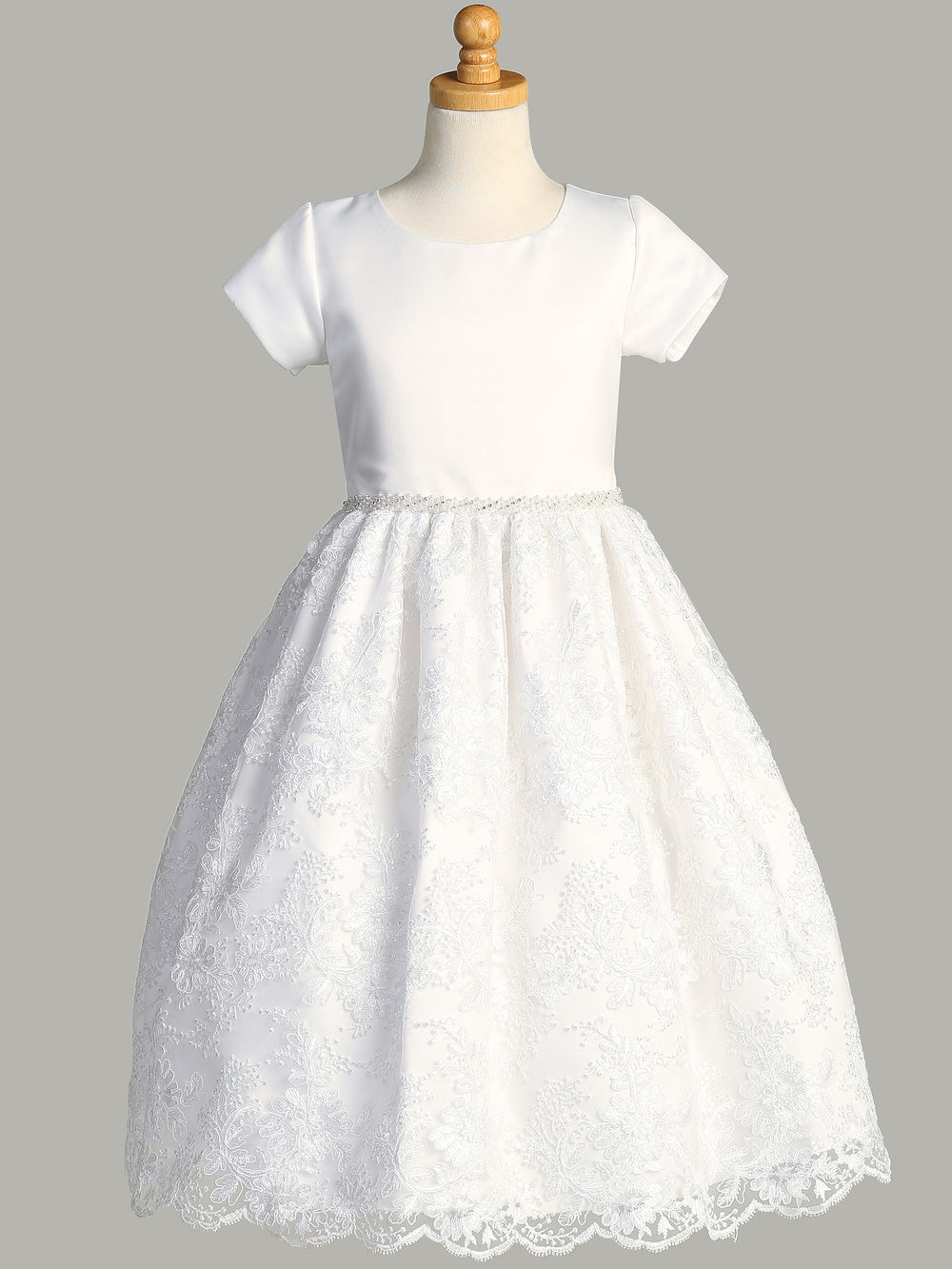 First Communion Dress - The Estella Collection (Sizes 6, 7, 8, 10, 12) (Plus Sizes 8, 10, 12, 14)