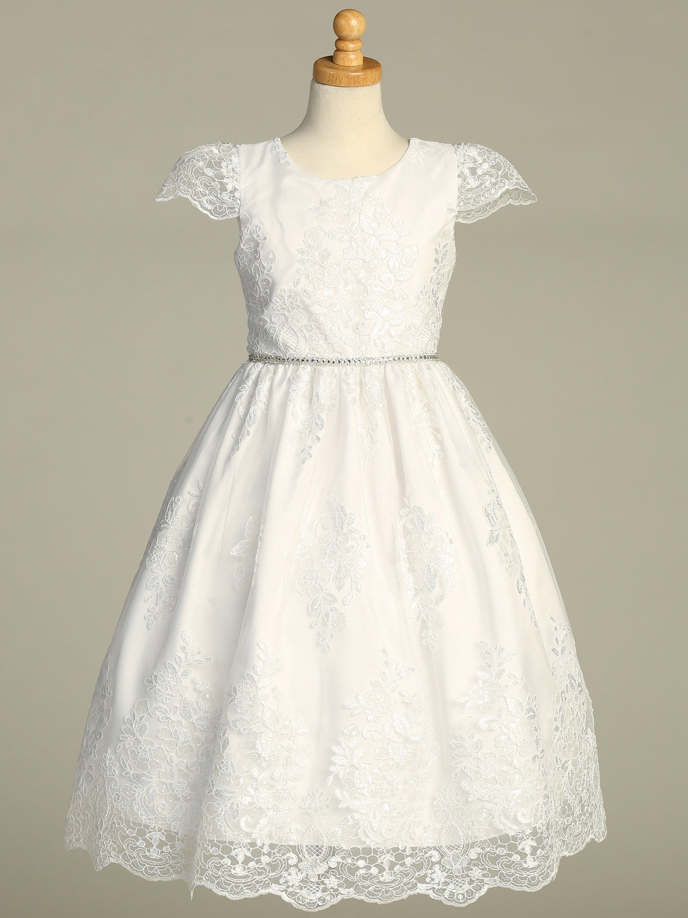 First Communion Dress - The Olivia Collection (Sizes 6, 7, 8, 10, 12) (Plus Sizes 8, 10, 12, 14, 16, 18, 20)