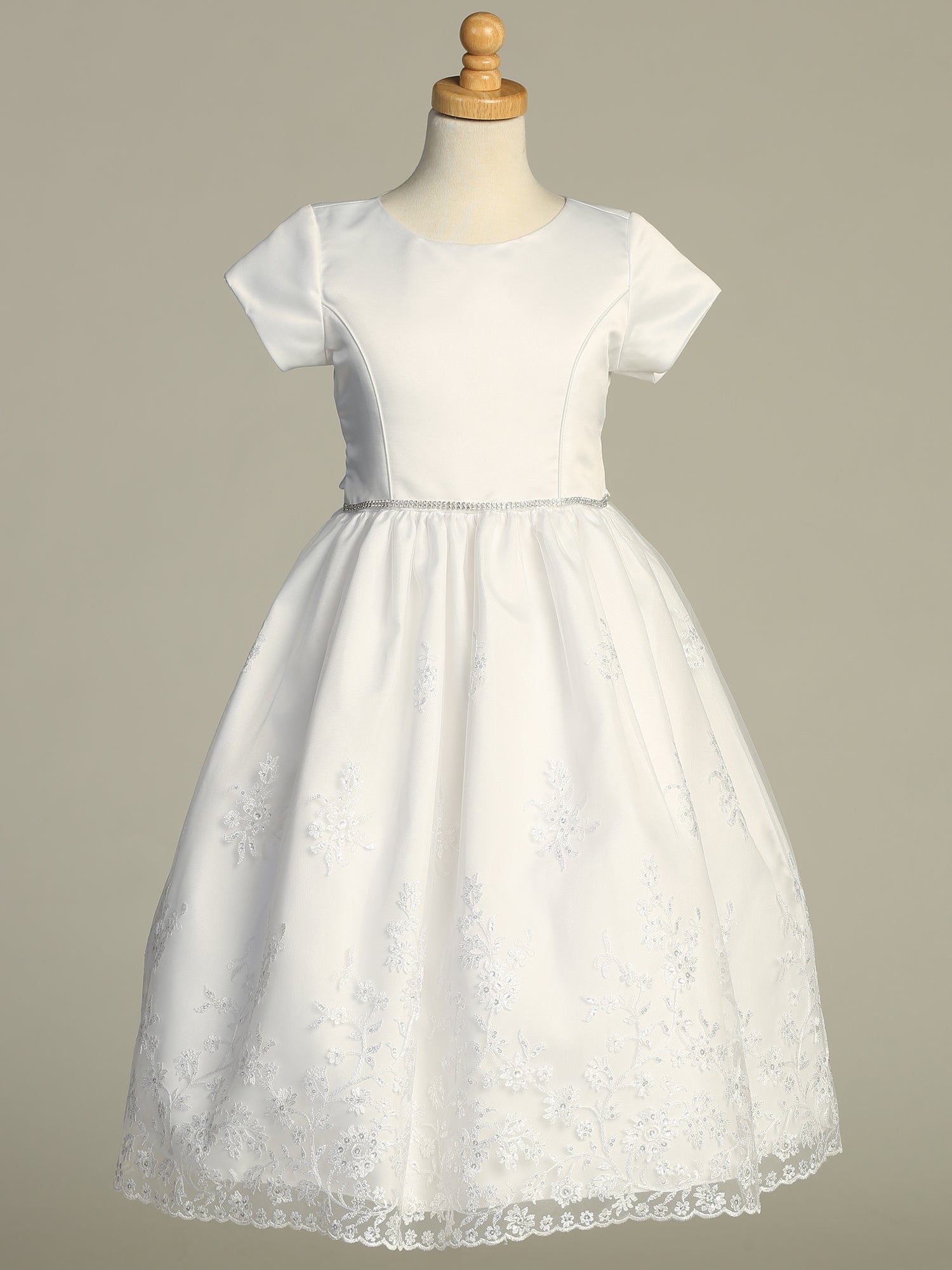 First Communion Dress - The Elina Collection (Sizes 6, 7, 8, 10) (Plus Sizes 12, 14, 16, 18, 20)