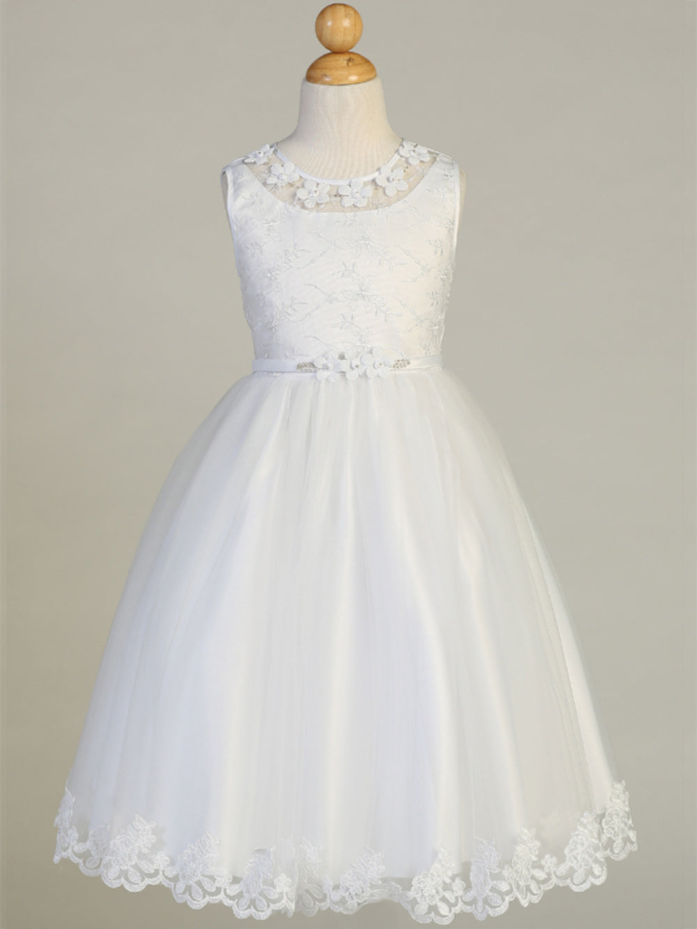 First Communion Dress - The Mary Collection (Sizes 6, 7, 8, 10, 12, 14) (Plus Sizes 8, 10, 12, 14, 16, 18, 20)
