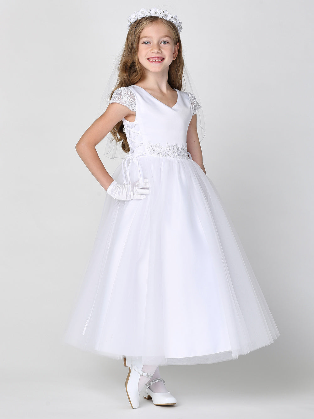 First Communion Dress - The Maya Collection (Sizes 6, 7, 8, 10, 12)