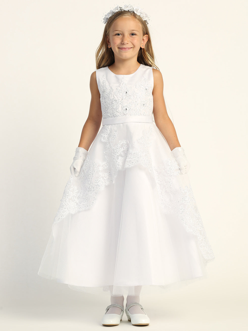 First Communion Dress - The Sarah Collection (Sizes 6, 7, 8, 10) (Plus Sizes 8, 10, 12, 14, 16, 18, 20)