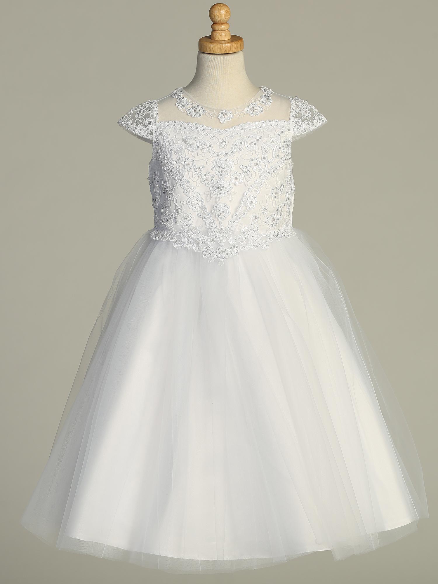 First Communion Dress - The Vivian Collection (Sizes 6, 7, 8, 10) (Plus Sizes 8, 10, 12, 14, 16, 18, 20)