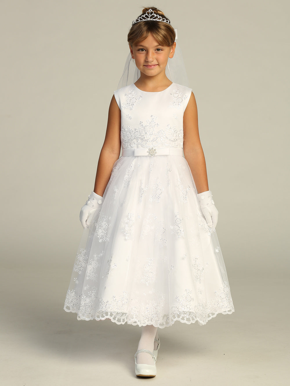 First Communion Dress - The Angelica Collection (Sizes 6, 7, 8, 10, 12)