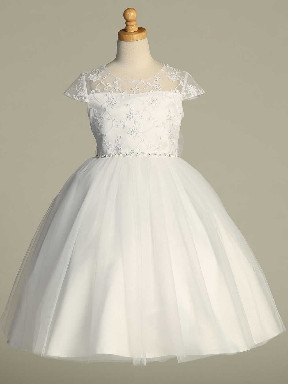 First Communion Dress - The Grace Collection (Sizes 6, 7, 8, 10, 12) (Plus Sizes up to 20X)