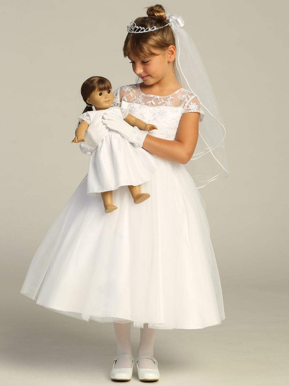 First Communion Dress - The Grace Collection (Sizes 6, 7, 8, 10, 12) (Plus Sizes up to 20X)