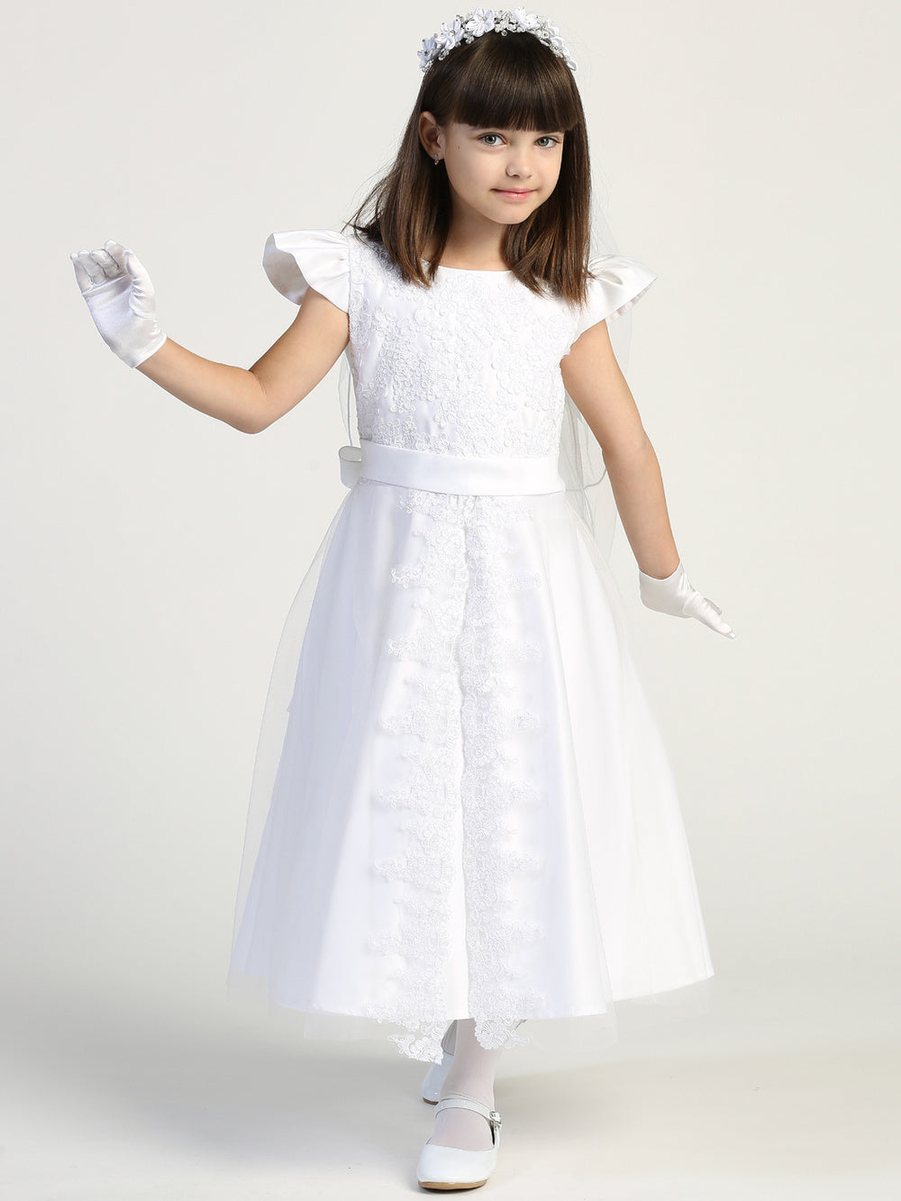 First Communion Dress - The Kalliope Collection (Sizes 5, 6, 7, 8, 10, 12, 14)